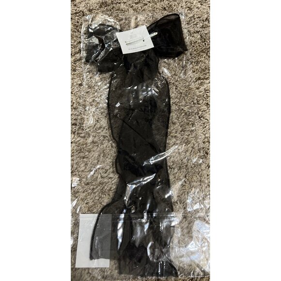 NWT~We Wore What ~ Hair Bow Clip ~ Black ~ 14.5” Long - Picture 5 of 7